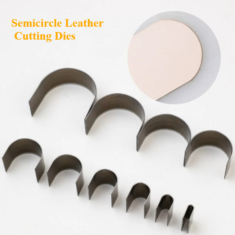 Leathercraft Japan - 10 stks/set halve cirkel lederen stansmessen,
