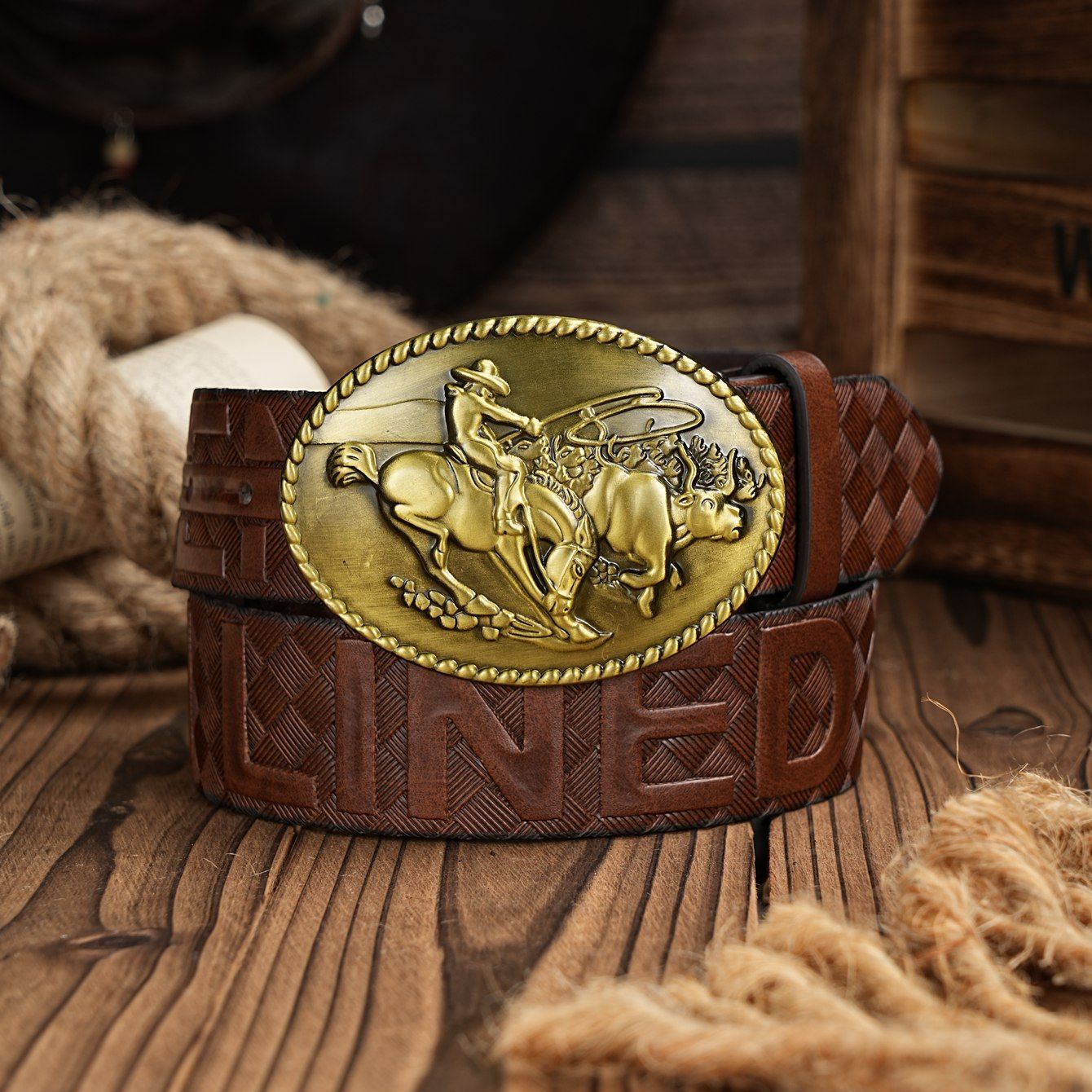 Leather Work Western - Een casual retro riem in westerse