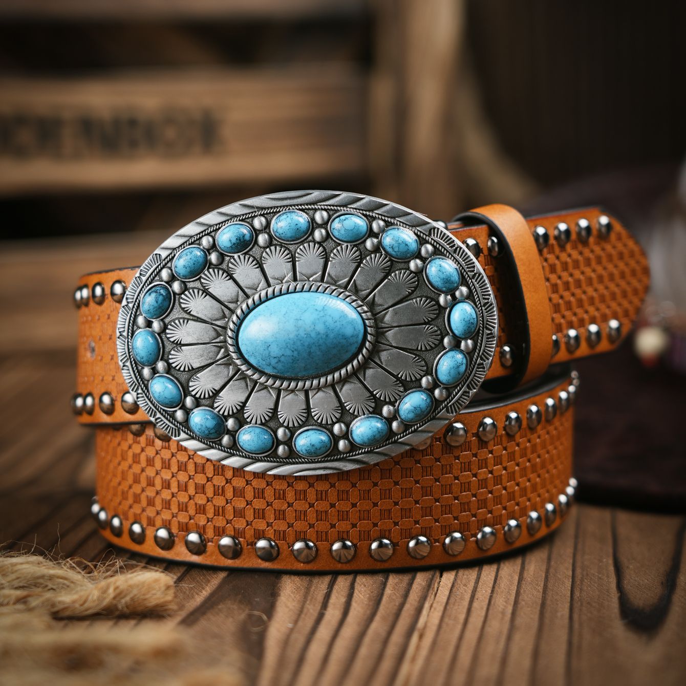 Leather Work Western - Een casual retro riem in westerse