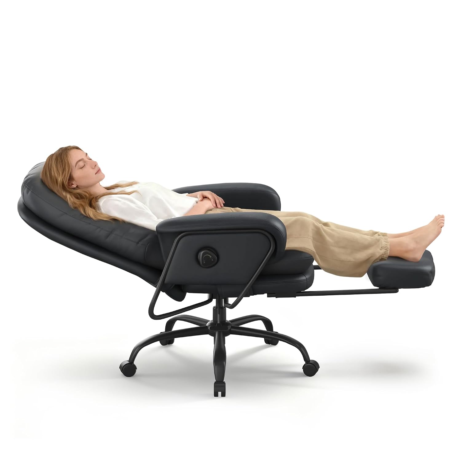 Leatherworking Leveling - Computerbureaustoelen, loungestoel voor binnen, met 90-165