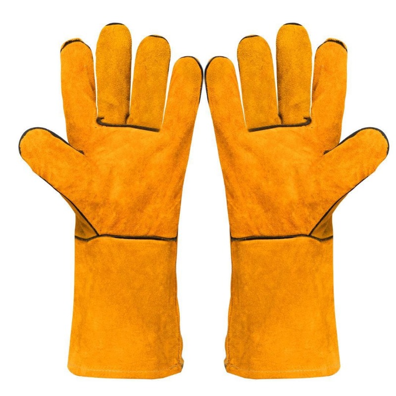 Leatherwork Training - 23.6/17.7/12inch Huisdierbijtvaste beschermende handschoenen Verdikt leer