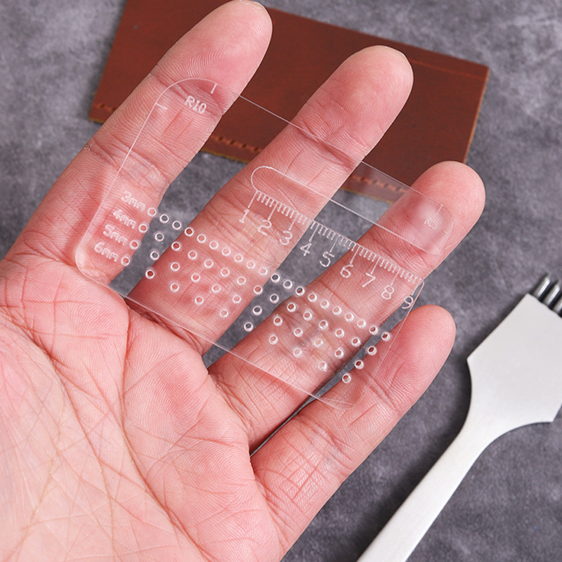 Leatherwork Ruler - 4 mm verdikte transparante acryl-trekker Multifunctionele