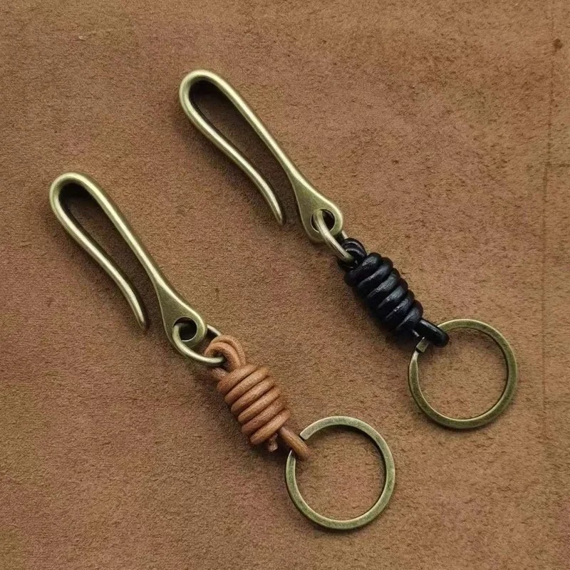 Leatherwork Ruler - Handgeweven lederen sleutelhanger voor mannen Mode