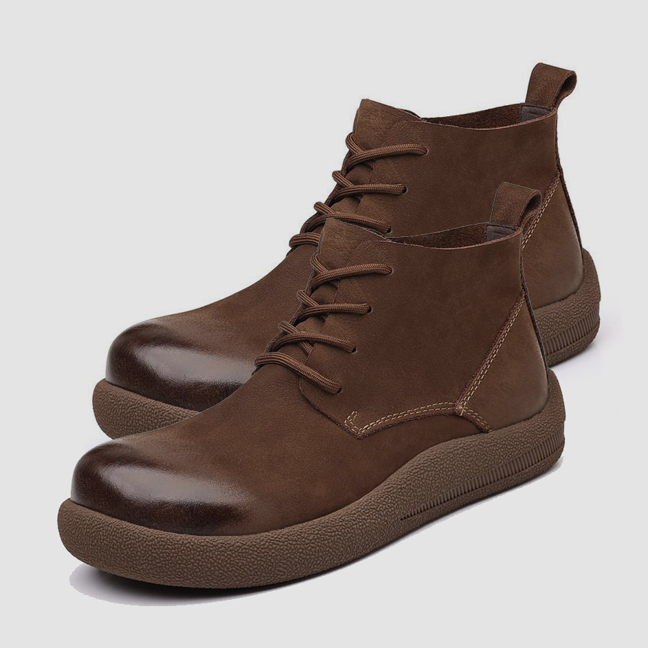 Leather Work Western - LIHUAMAO Koe lederen werklaarzen motorlaarzen westerse