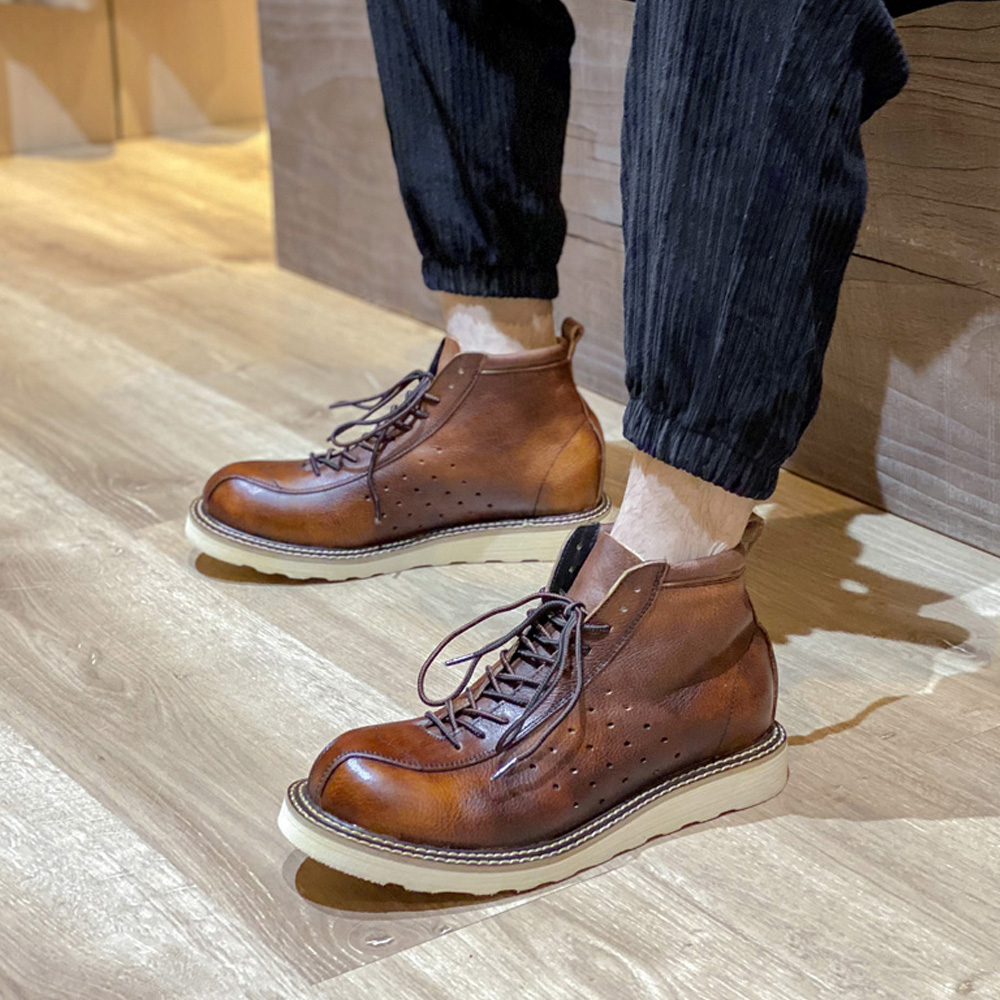 Echt leer voor heren, uitgehol - Leather Work Western recensie en prijs