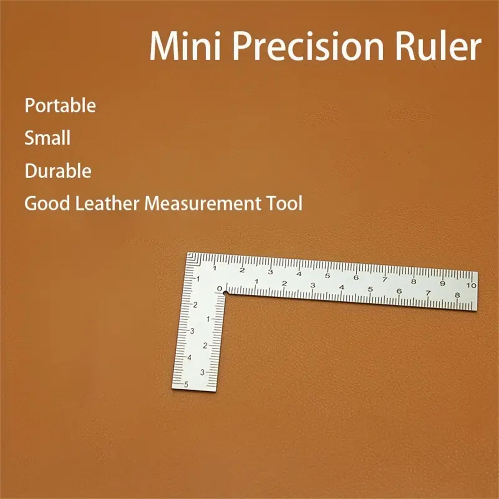 Mini roestvrijstalen L-vormige - Leatherwork Ruler recensie en prijs