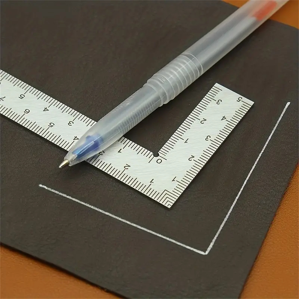 Mini roestvrijstalen L-vormige - Leatherwork Ruler recensie en prijs