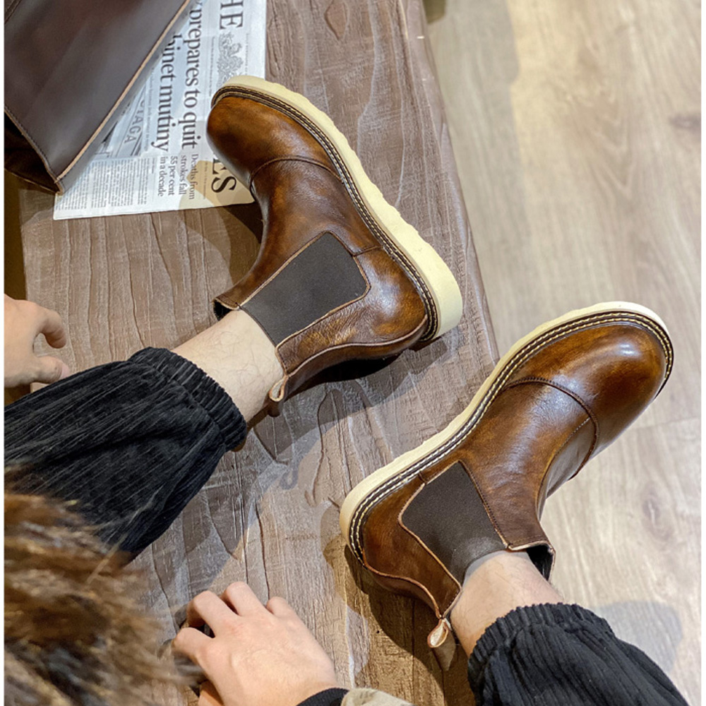 Retro lederen Chelsea-laarzen  - Leather Work Western recensie en prijs