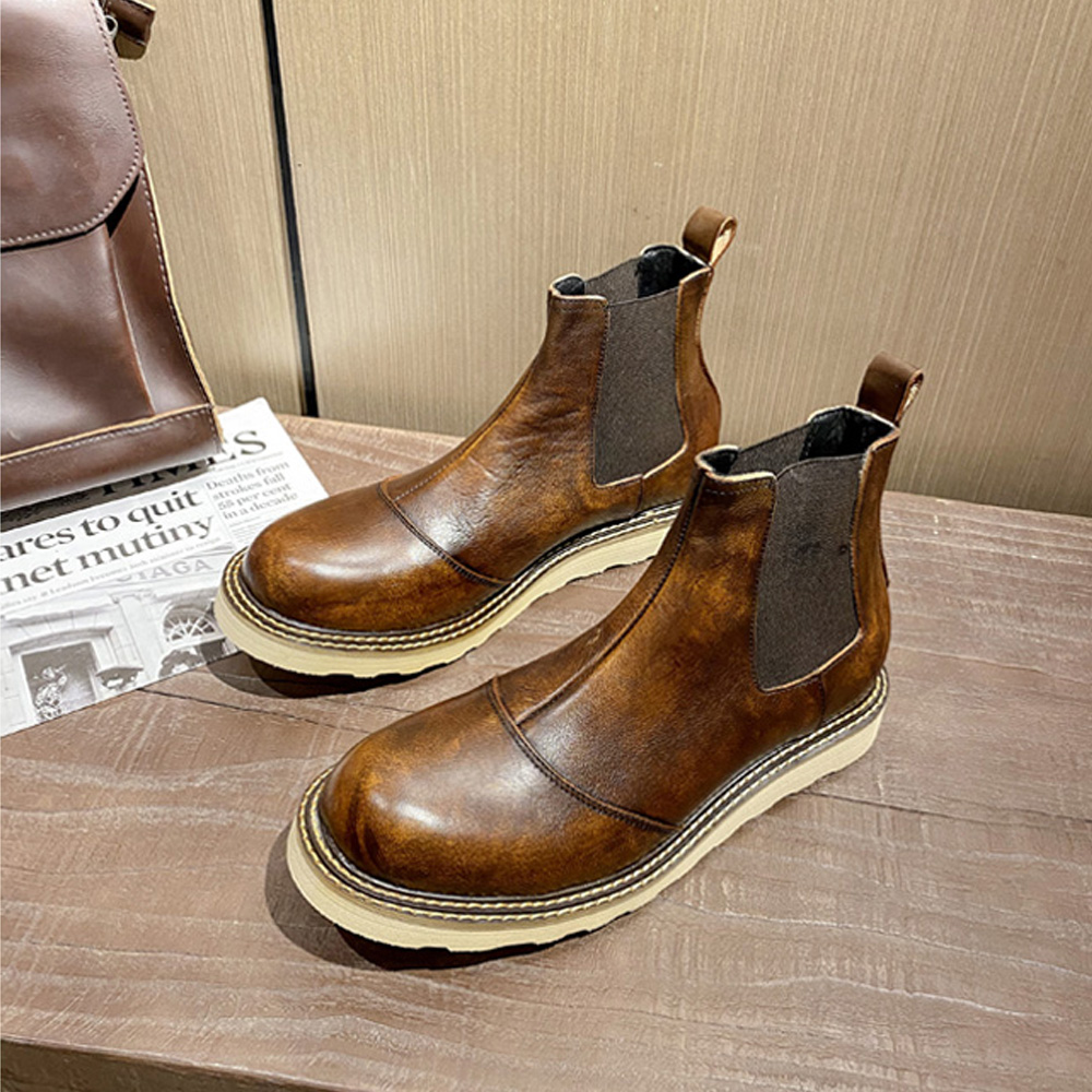 Retro heren lederen Chelsea-la - Leather Work Western recensie en prijs