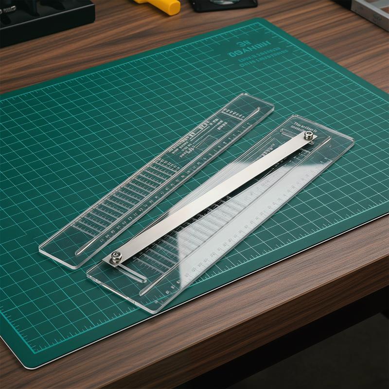 Bow Maker's platte leren linia - Leatherwork Ruler recensie en prijs