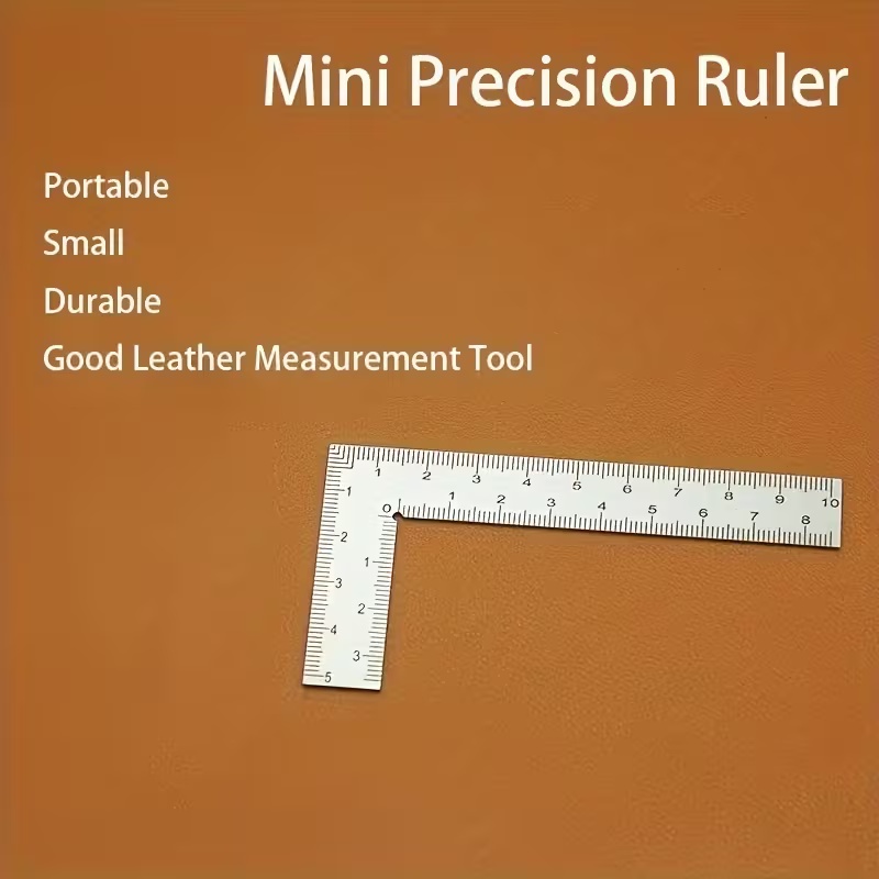 Mini L-vormige roestvrijstalen - Leatherwork Ruler recensie en prijs