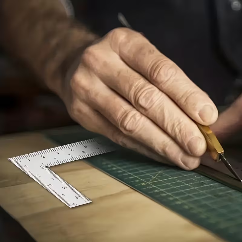 Mini L-vormige roestvrijstalen - Leatherwork Ruler recensie en prijs