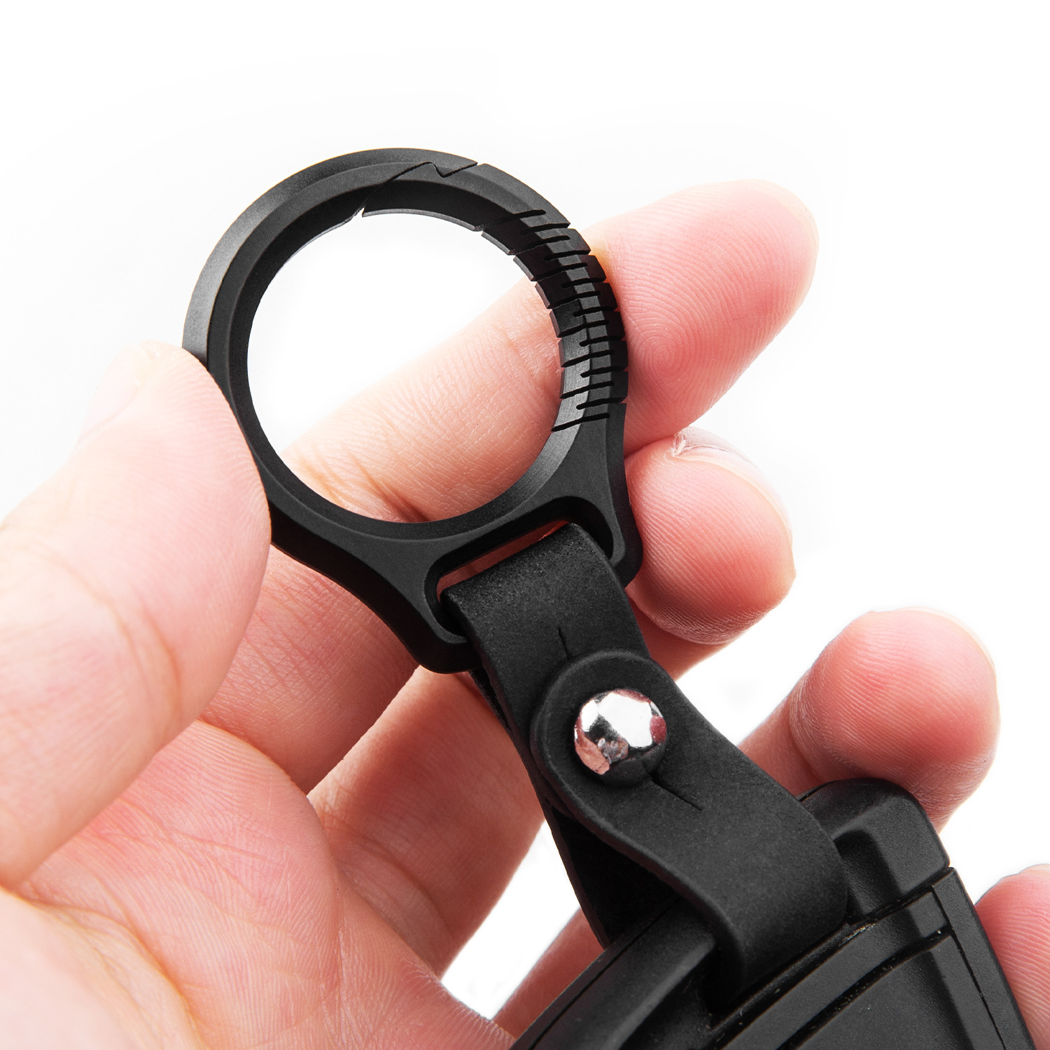 Zwart Titanium Sleutelhanger L - Leatherwork Ruler recensie en prijs